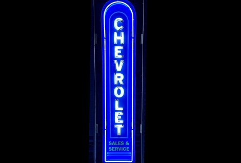 Neon Chevrolet Sales & Service Sign